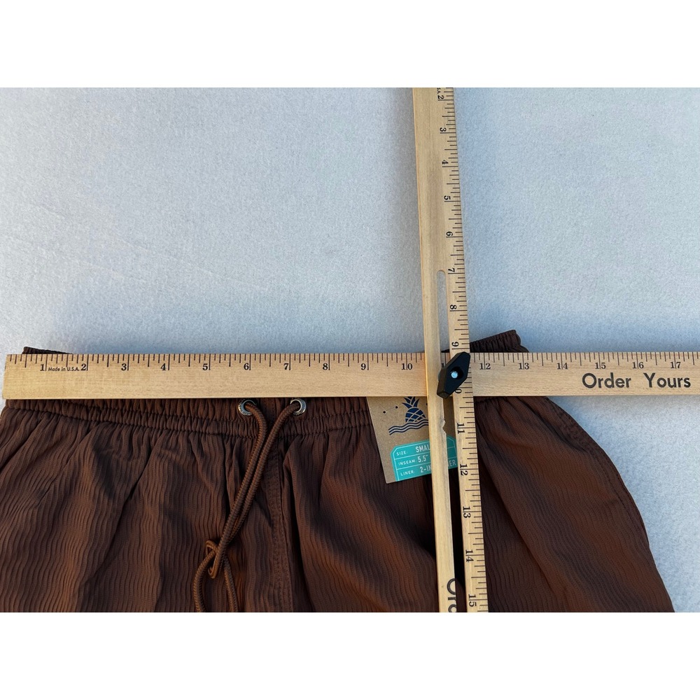 Chubbies The Hot Chocolates Textured Lined Swim Shorts Mens Small 2-in-1 - Picture 5 of 10